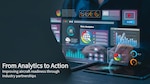 Employee working on charts and graphs in a digital workspace