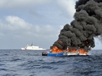 U.S. Coast Guard Cutter Tahoma crew members conduct interdiction operations in the Gulf of America, May 8, 2026. Tahoma’s crew, alongside a deployed Coast Guard Helicopter Interdiction Tactical Squadron aircrew, stopped three suspected smuggling vessels carrying narcotics during a maritime patrol approximately 90 miles off Cartagena, Colombia. (U.S. Coast Guard photo)