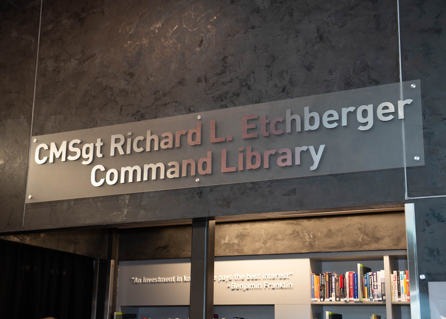 United States Strategic Command officially dedicated its command library in honor of Medal of Honor recipient and Vietnam War hero, Chief Master Sgt. Richard L. Etchberger, in a ceremony here May 7.