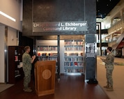United States Strategic Command officially dedicated its command library in honor of Medal of Honor recipient and Vietnam War hero, Chief Master Sgt. Richard L. Etchberger, in a ceremony here May 7.