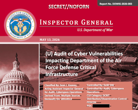 Audit of Cyber Vulnerabilities Impacting Department of the Air Force Defense Critical Infrastructure (Report No. DOWIG-2026-083)
