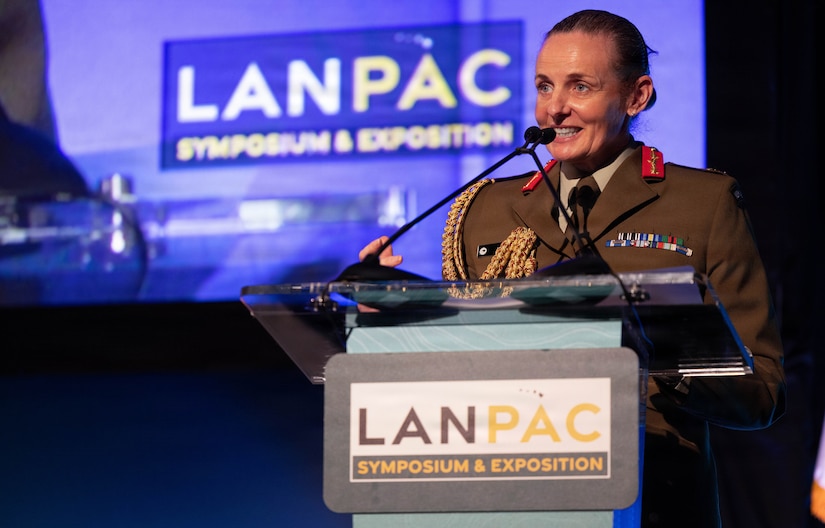 Maj. Gen. Rose King, New Zealand, Chief of Army, engaged military leaders and partners as a keynote speaker during the 2026 Land Forces Pacific (LANPAC) Symposium and Exposition at the Sheraton Waikiki, May 13, 2026.