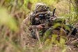 U.S. Army Sgt. Jozeph Alvarez, an indirect fire infantryman assigned to 2nd Battalion, 35th Infantry Regiment, 3rd Mobile Brigade, 25th Infantry Division, pulls security, while, his team establishes a mortar site during the Joint Pacific Readiness Center Exportable Exercise at Laur, Philippines, May 12, 2026.