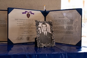 A picture frame of Capt. Eric J. Huberth.
