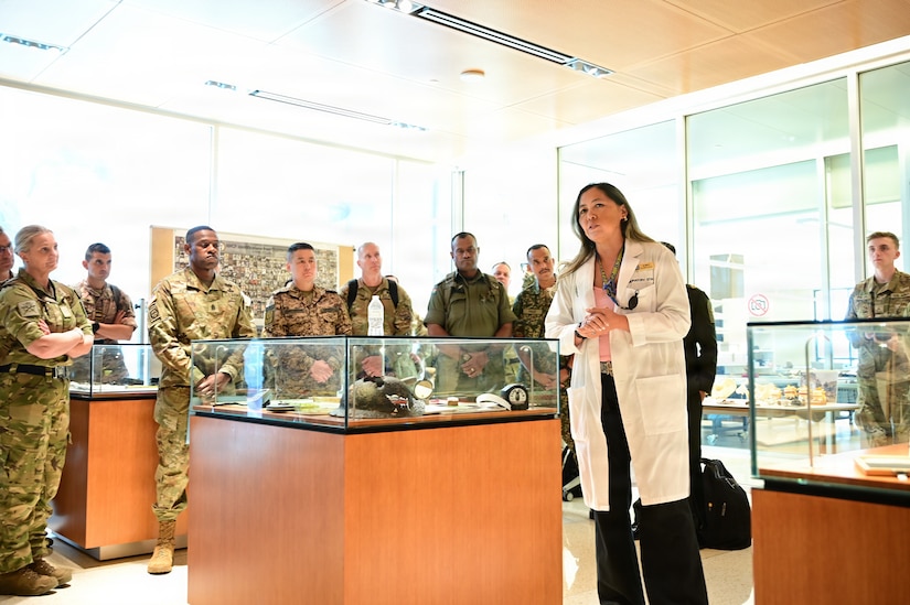 Leaders attending the Senior Enlisted Leaders Forum, part of the Land Forces Pacific Symposium and Exposition, visit the Defense POW/MIA Accounting Agency and learn about how they recover the remains of fallen service members on May 12, 2026.