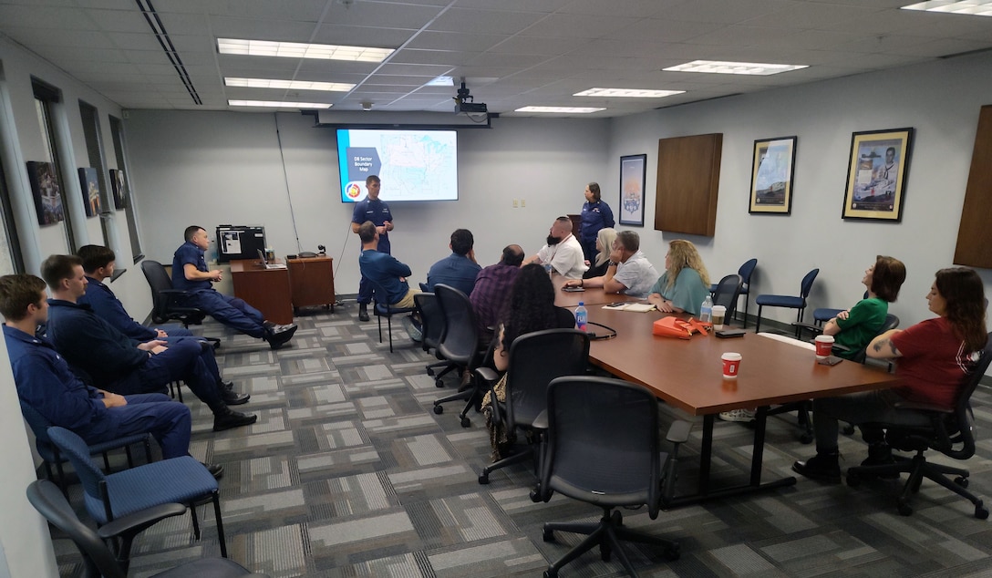 U.S. Army Corps of Engineers, Southwestern Division (SWD), public affairs professionals met with U.S. Coast Guard (USCG), Eighth Coast Guard District, Sector New Orleans public affairs officers at the Hale Boggs Federal Building in New Or