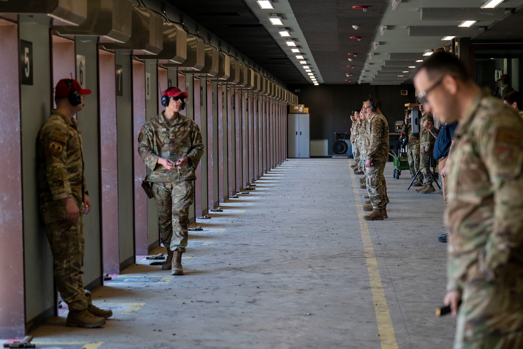Airmen assigned to the 354th Fighter Wing get ready to participate in the Excellence in Competition event at Eielson Air Force Base, Alaska, May 13, 2026.