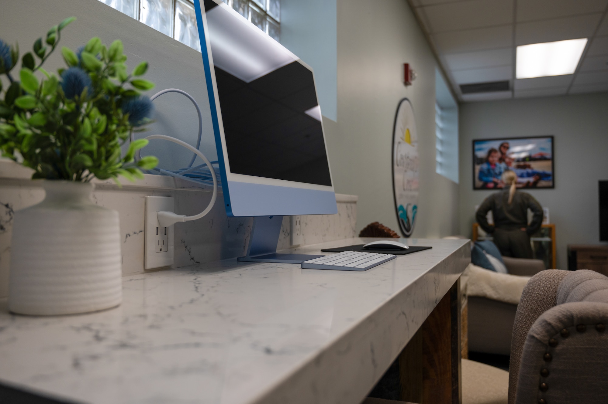 A workstation is ready for use at Courtney’s Cove at Joint Base McGuire-Dix-Lakehurst, N.J., April 2, 2026.