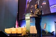 U.S. Army Gen. Ronald P. Clark, commanding general, United States Army Pacific, engaged military leaders and partners as a keynote speaker during the Land Forces Pacific Symposium and Exposition, Honolulu, May 14, 2026. Clark delivered a keynote address emphasizing that the future of security in the Indo-Pacific will depend on readiness, innovation and trusted partnerships capable of adapting at the speed of modern conflict. (U.S. Army photo by Staff Sgt. Egypt Johnson)