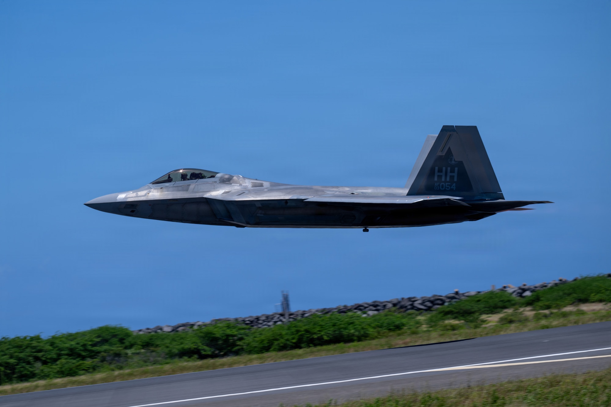 Air Force Chief of Staff Gen. Ken Wilsbach takes off in an F-22 Raptor from Joint Base Pearl Harbor-Hickam.
