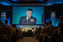 Land Forces Pacific Symposium and Exposition panelists share insights on how maintaining international partnerships increases the chances of operational success, in Honolulu on May 14, 2026.