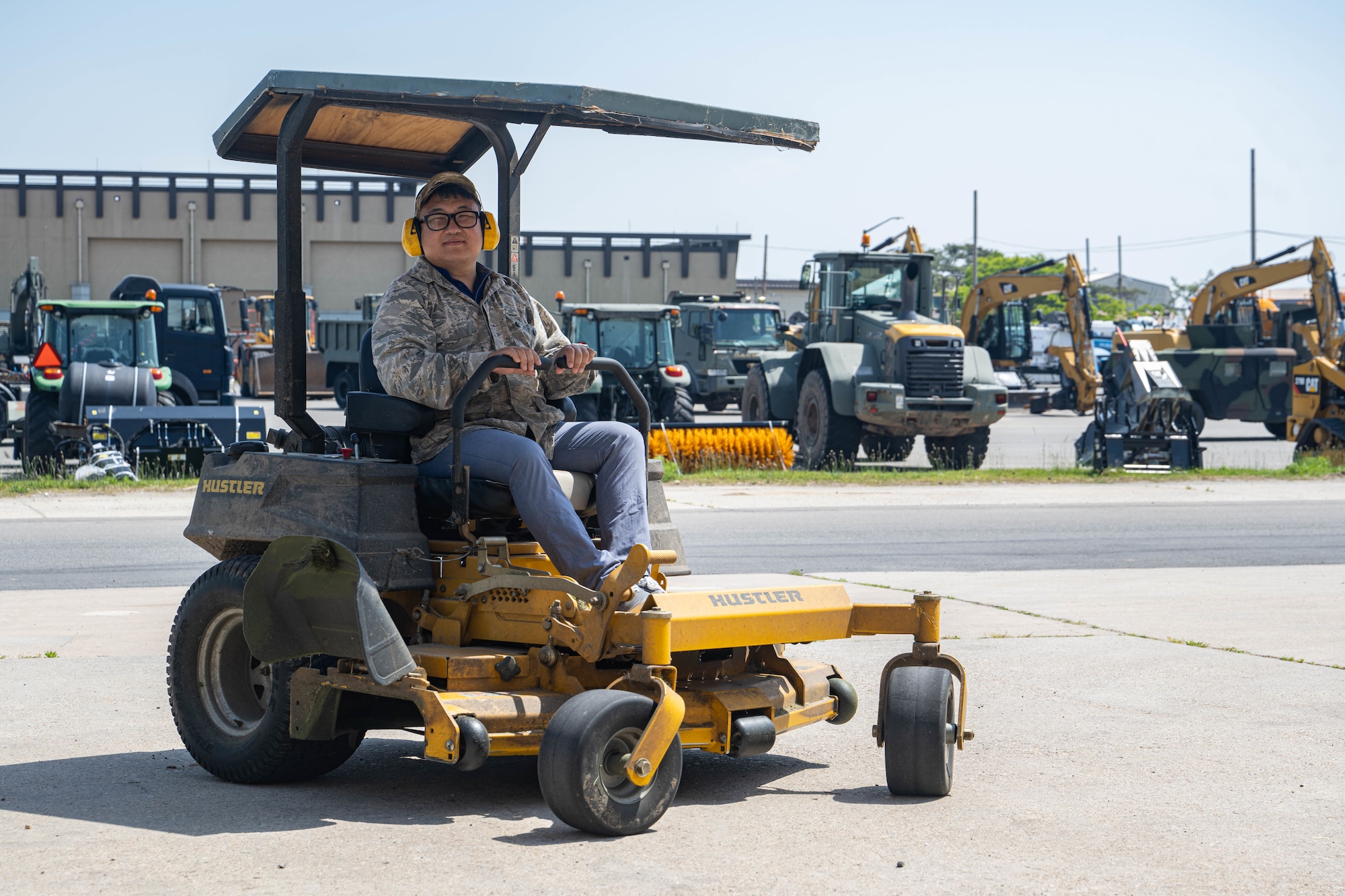Tom Poses for photos at Kunsan Air Base