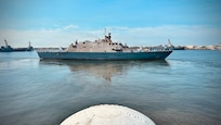 NAVAL STATION MAYPORT, Fla. (May 11, 2026) – The Freedom-variant littoral combat ship USS Cooperstown (LCS 23) departs Naval Station Mayport to begin operations in support of its scheduled deployment. Cooperstown assumed duties previously executed by the Freedom-variant littoral combat ship USS Wichita (LCS 13) in support of USNORTHCOM’s border security objectives. Cooperstown is the first ship to bear the name, and honors 70 military veterans who are members of the National Baseball Hall of Fame located in Cooperstown, New York.  These particular veterans had their baseball careers interrupted in order to serve in conflicts ranging from the Civil War through the Korean War. (U.S. Navy photo by David Holmes)