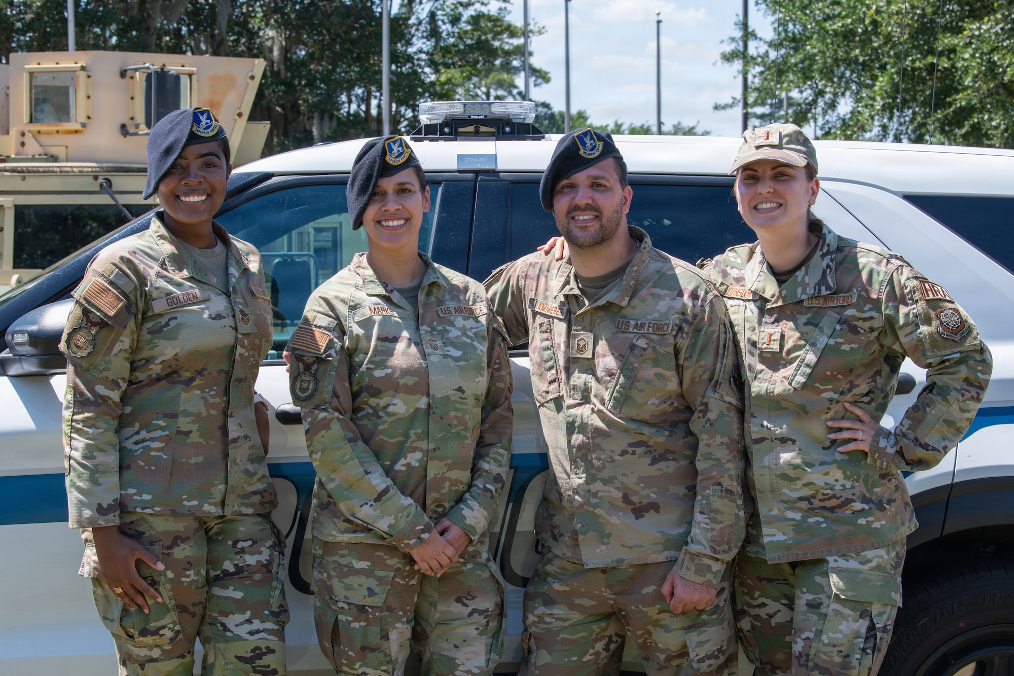 Group of defenders from the 628th Security Forces Squadron pose for a photo.