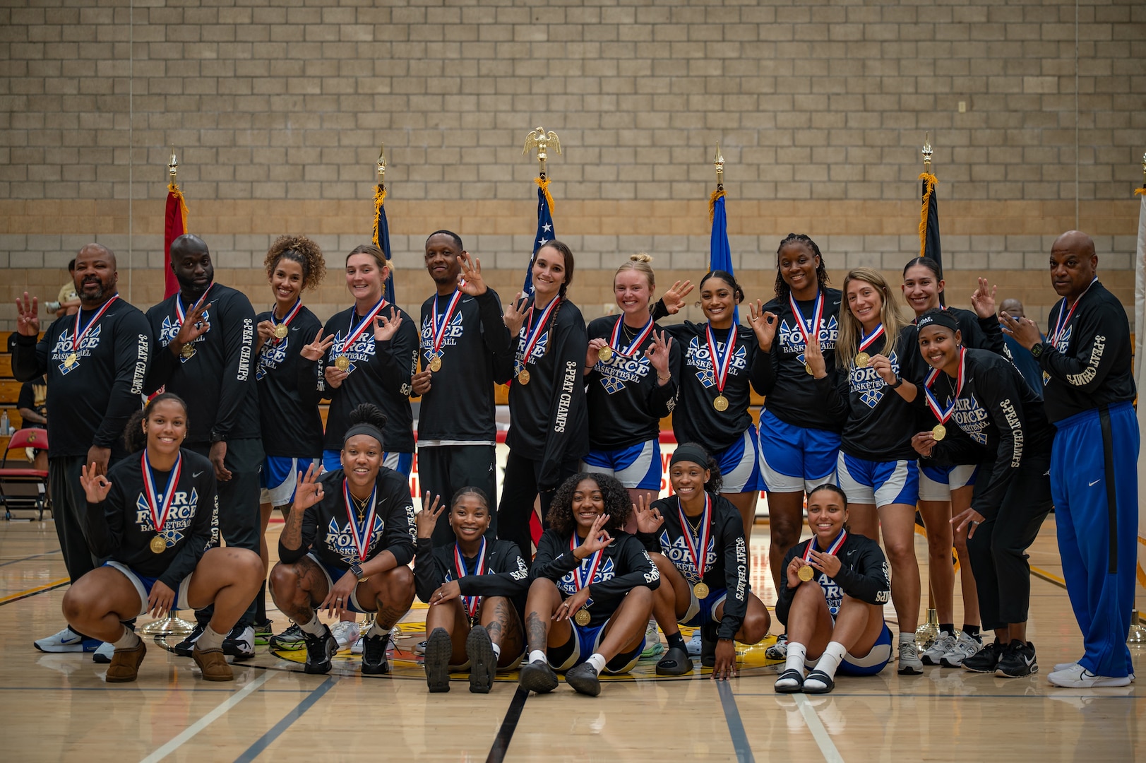 Service members compete during the Armed Forces Basketball Championship at Paige Field House on Marine Corps Base Camp Pendleton, May 17, 2026. Service members competed for championship honors while representing their respective services.
 
The Armed Forces Basketball Championship brings together service members from the Army, Marine Corps, Navy (with Coast Guard athletes), and Air Force (with Space Force athletes) to compete at the national level. Armed Forces Sports promotes physical fitness, provides competitive opportunities for military athletes at national and international levels, supports recruitment and retention efforts, and strengthens partnerships through sports diplomacy.
 (U.S. Army photo by Sgt. 1st Class Ray Robinson III)