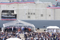 CLEVELAND (May 16, 2026) – Attendees salute while colors are paraded during the commissioning ceremony of the Navy’s last Freedom-variant littoral combat ship USS Cleveland (LCS 31) in Cleveland. Cleveland is the fourth warship to be named after Ohio’s second largest city and is the 16th and final Freedom-variant littoral combat ship (LCS) to be built and commissioned in the U.S. Navy. (U.S. Navy photo by Mass Communication Specialist 2nd Class Kenneth Blair)