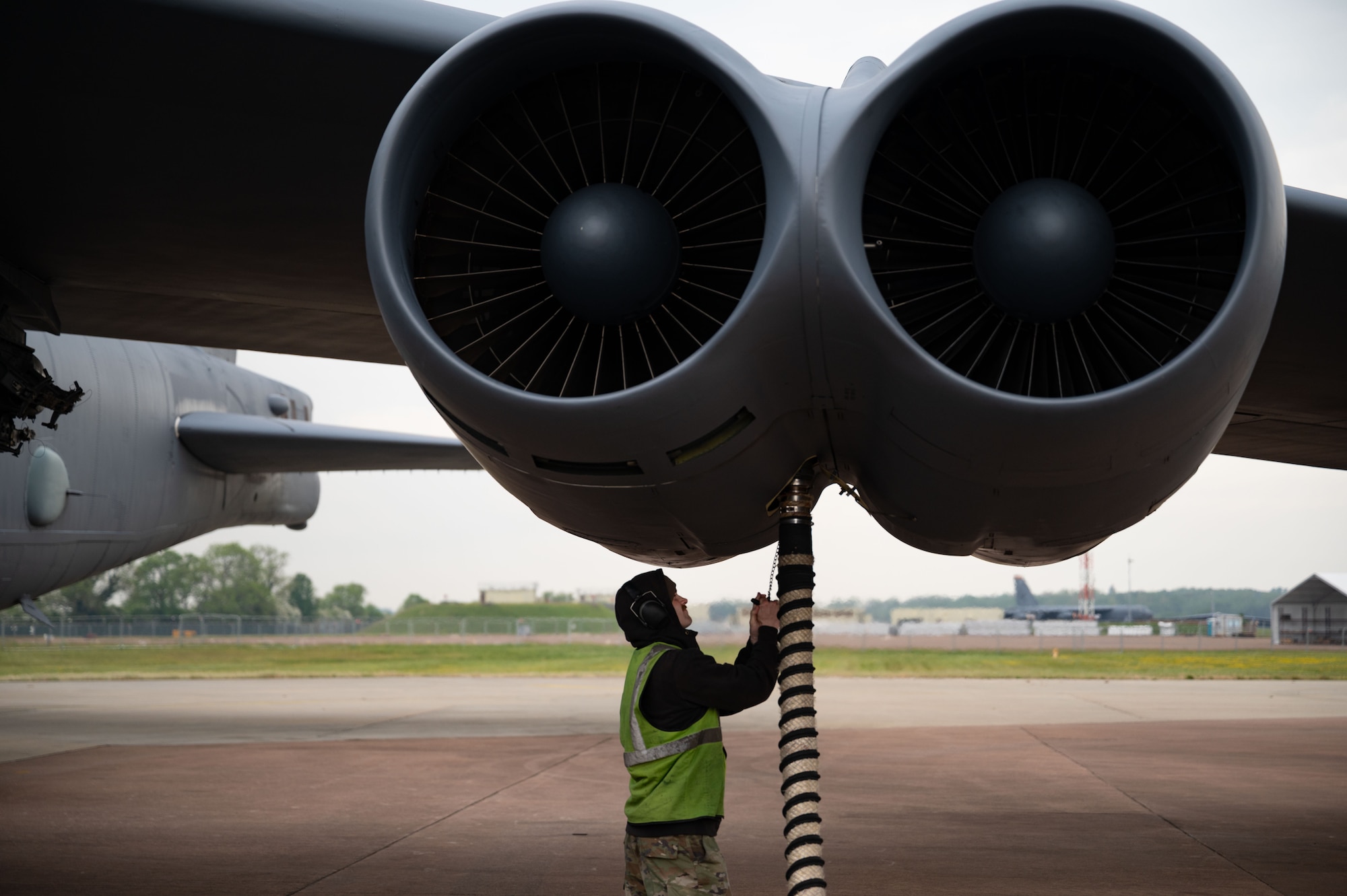 U.S. Air Force B-52H Stratofortress aircraft takes off for a proficiency flight in support of Exercise African Lion 2026, April 23, 2026.