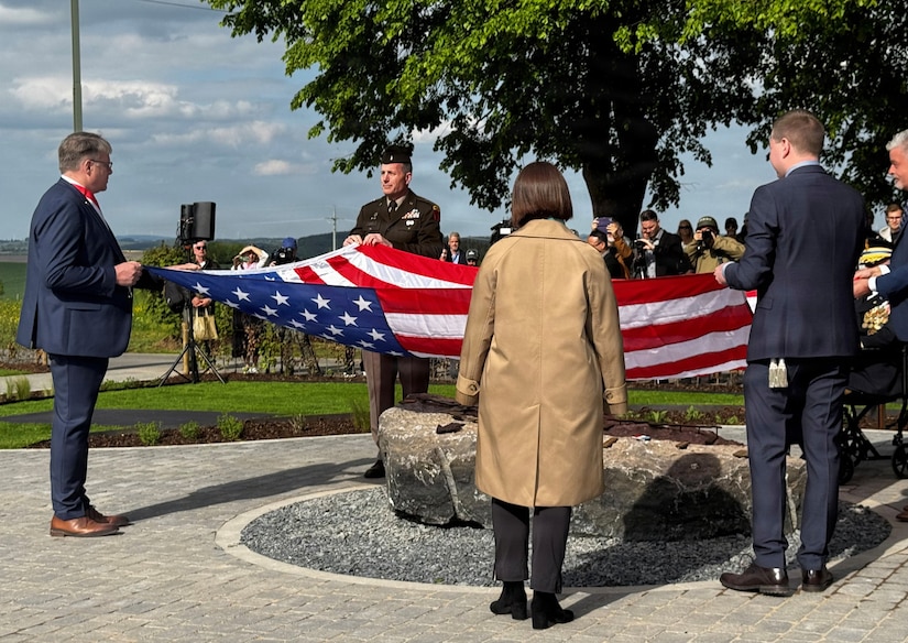 Unveiling of Monument
A Monument to the 28th Infantry Division in Luxembourg
Photo by Sergeant First Class Nicole L. Brittain