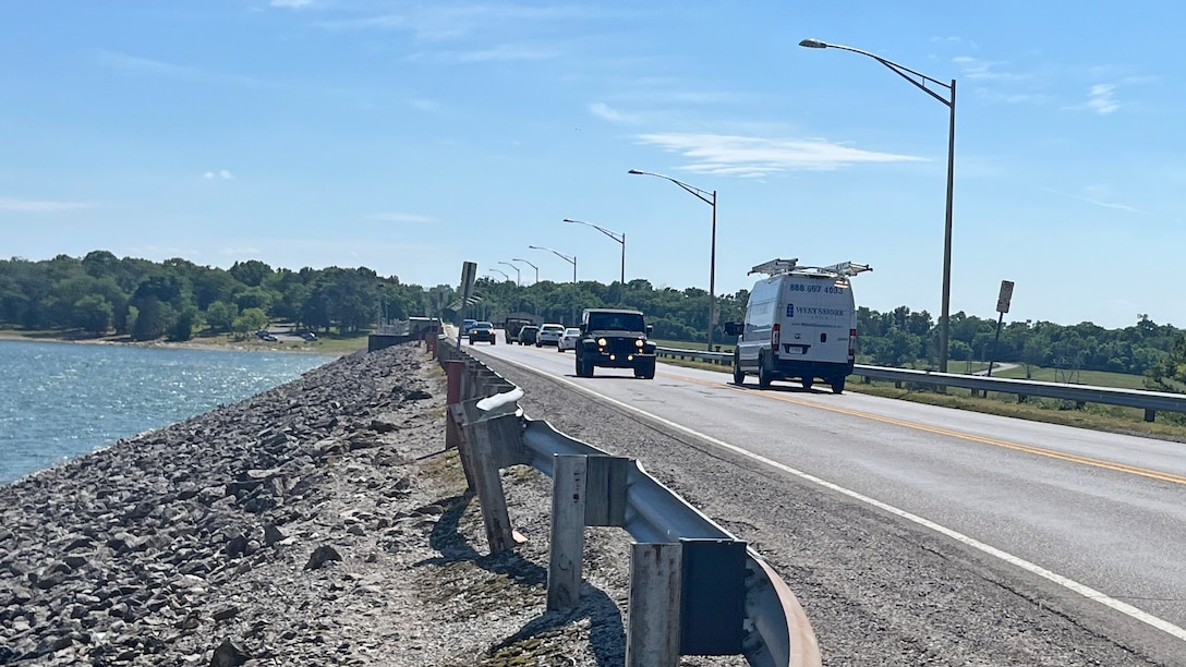 The U.S. Army Corps of Engineers Nashville District announces Bell Road across J. Percy Priest Dam will temporarily close 7 a.m. to 3 p.m. Monday through Friday June 1 until July 31, 2026, to replace critical spillway gate operating equipment. (USACE Photo by Bethany Reagan)