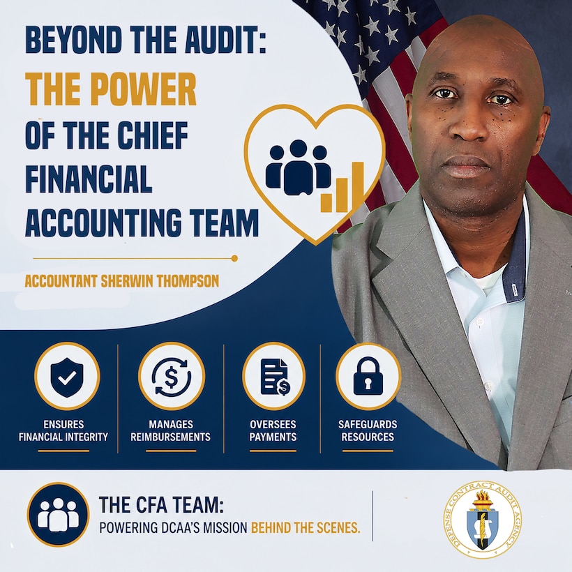 Graphic featuring title of article and photo of accountant Sherwin Thompson