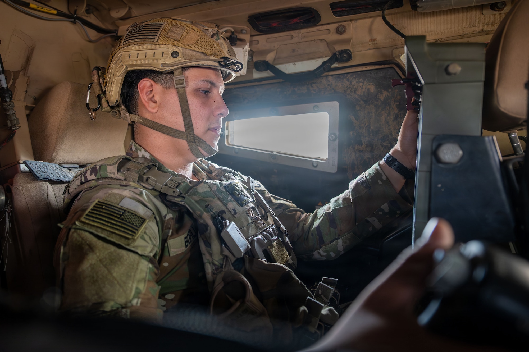Service members in exercise