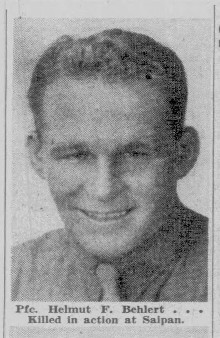 Marine Corps Reserve Pfc. Helmut F. Behlert