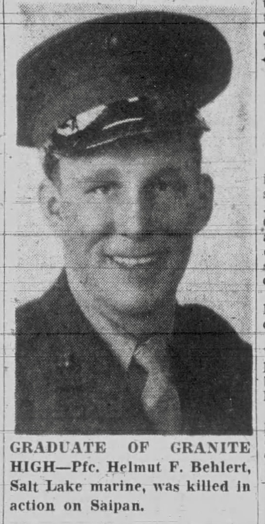 Marine Corps Reserve Pfc. Helmut F. Behlert