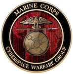 The official seal for the Marine Corps Cyberspace Warfare Group.