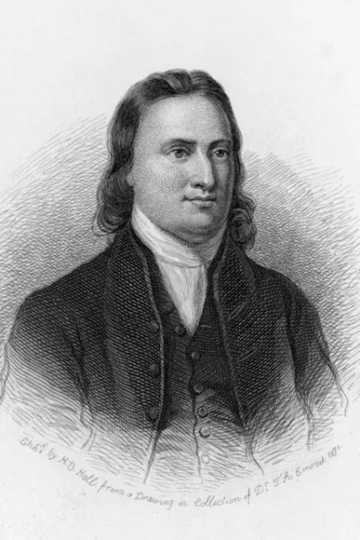 A black and white illustration of a man in formal attire.