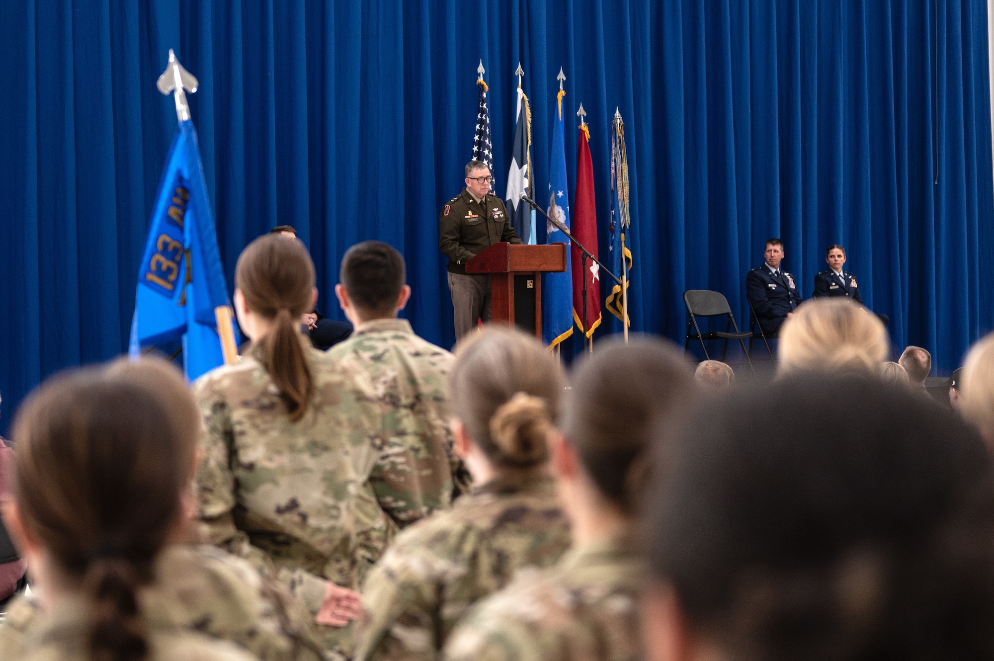 U.S. Air Force Col. Dana Novinskie receives command of the 133rd Airlift Wing from U.S. Army Maj. Gen. Shawn Manke, The Adjutant General, Minnesota National Guard, in St. Paul, Minn., May 3, 2026.