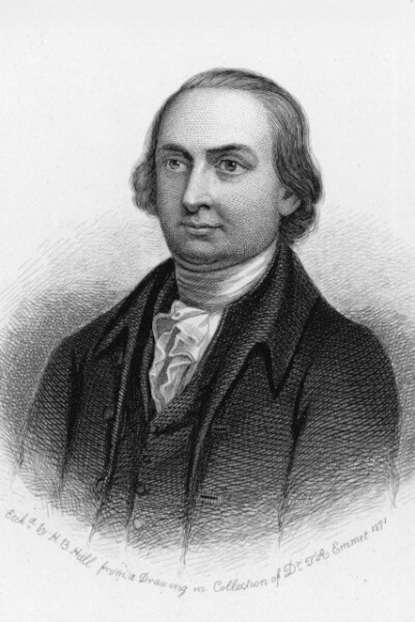 A black and white illustration of a man in formal attire.