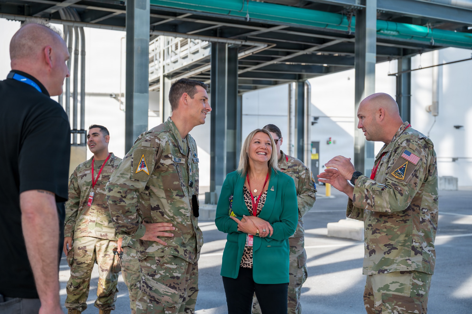 Ms. Natalie R. Riedel, a member of the Senior Executive Service and Executive Director, Space Systems Command, tours civilian launch service provider lease and construction sites at Cape Canaveral Space Force Station, Fla., May 7, 2026.