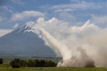 U.S. Marines with 3rd Battalion, 12th Marine Regiment, fire a High Mobility Artillery Rocket System during a live fire training event at the Combined Arms Training Center, Camp Fuji, Japan, May 20, 2026