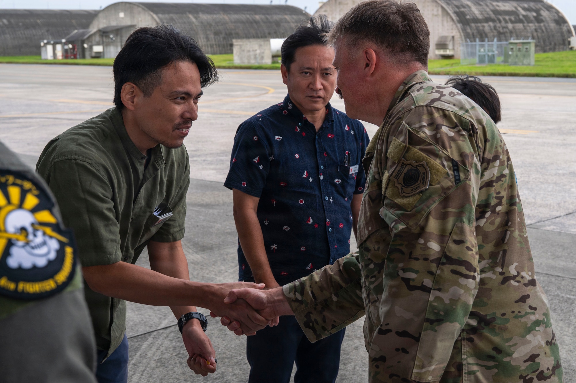 Chatan Base Affairs coordinates with military representatives to address base-related matters on behalf of Chatan Town residents. (U.S. Air Force photo by Senior Airman James Johnson)