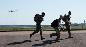 U.S. Airmen rucking