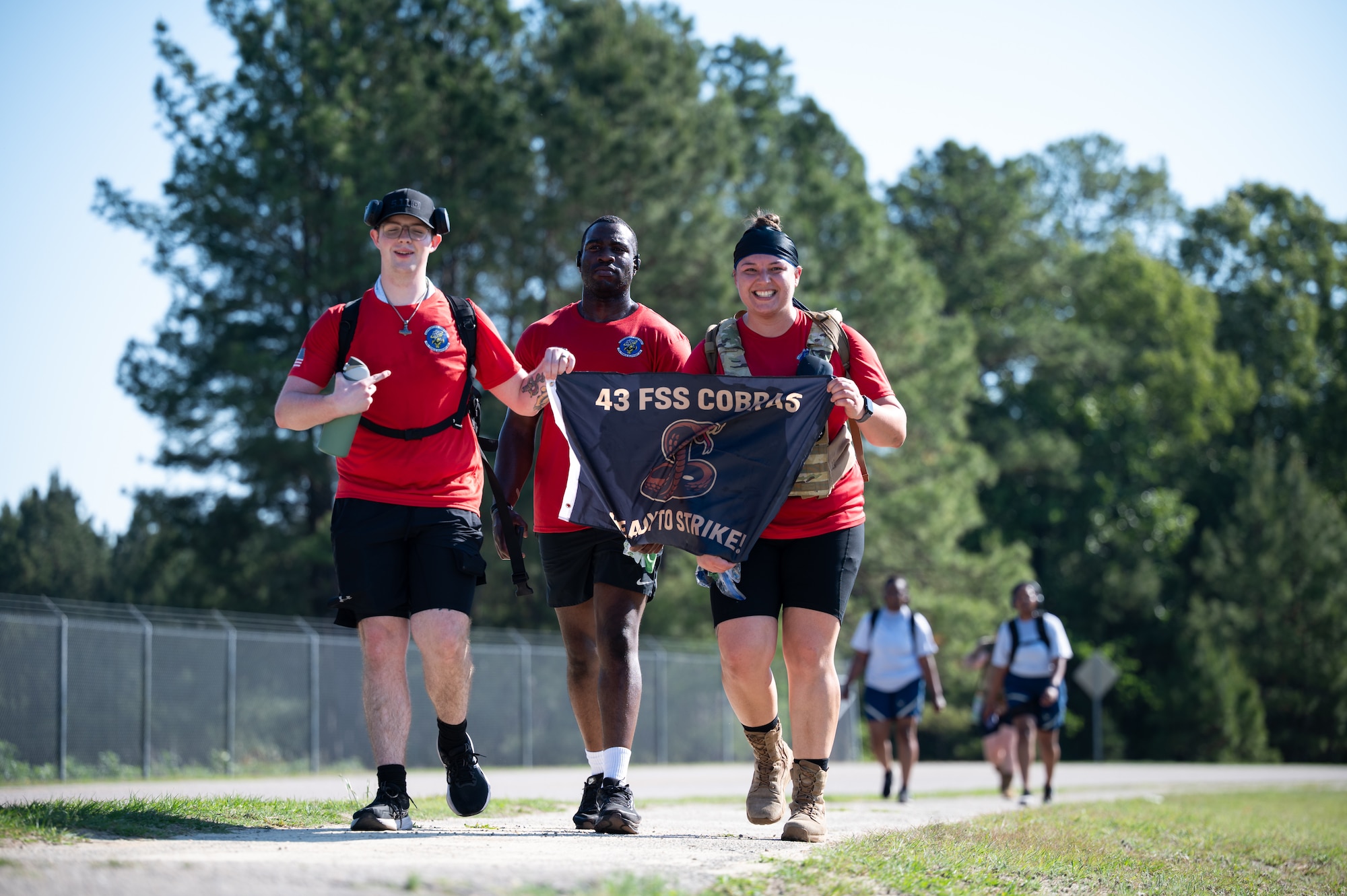 U.S. Airmen rucking