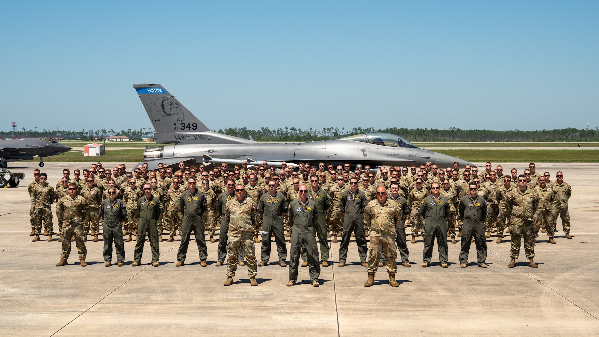 Members who participated in Checkered Flag 26-2 pose for a group photo, May 14, 2026, Tyndall Air Force Base, Florida.