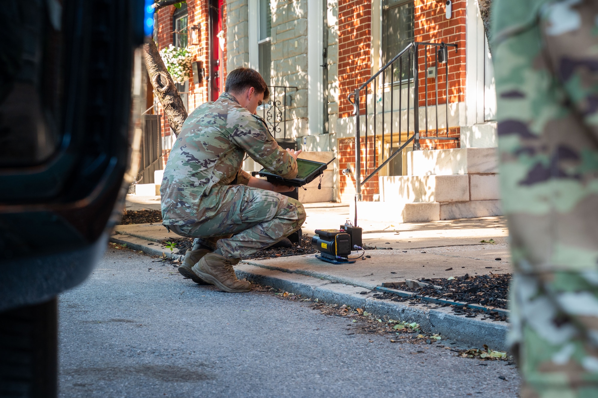 Person works on ground