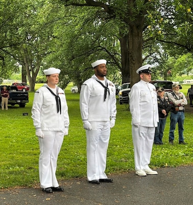 Sailors from the Navy Reserve Center Indianapolis and Naval Station Great Lakes prepare to carry the casket of Seaman 1st Class Wayne Edward Newton at Grandview Cemetery in Terre Haute, Ind., on May 16, 2026. 

Newton was killed in action on Dec. 7, 1941, during the attack on Pearl Harbor, while serving on USS California (BB-44), a Tennessee-class battleship. Newton’s remains were recently identified by the Defense POW/MIA Accounting Agency as part of the USS California Project, a forensic research and recovery initiative aiming to identify 25 previously unidentified Sailors and Marines killed in the attack. In the time-honored tradition of military funerals, Richman presented the folded American flag to Newton’s next of kin, his nephew Mr. Stephen Newton.