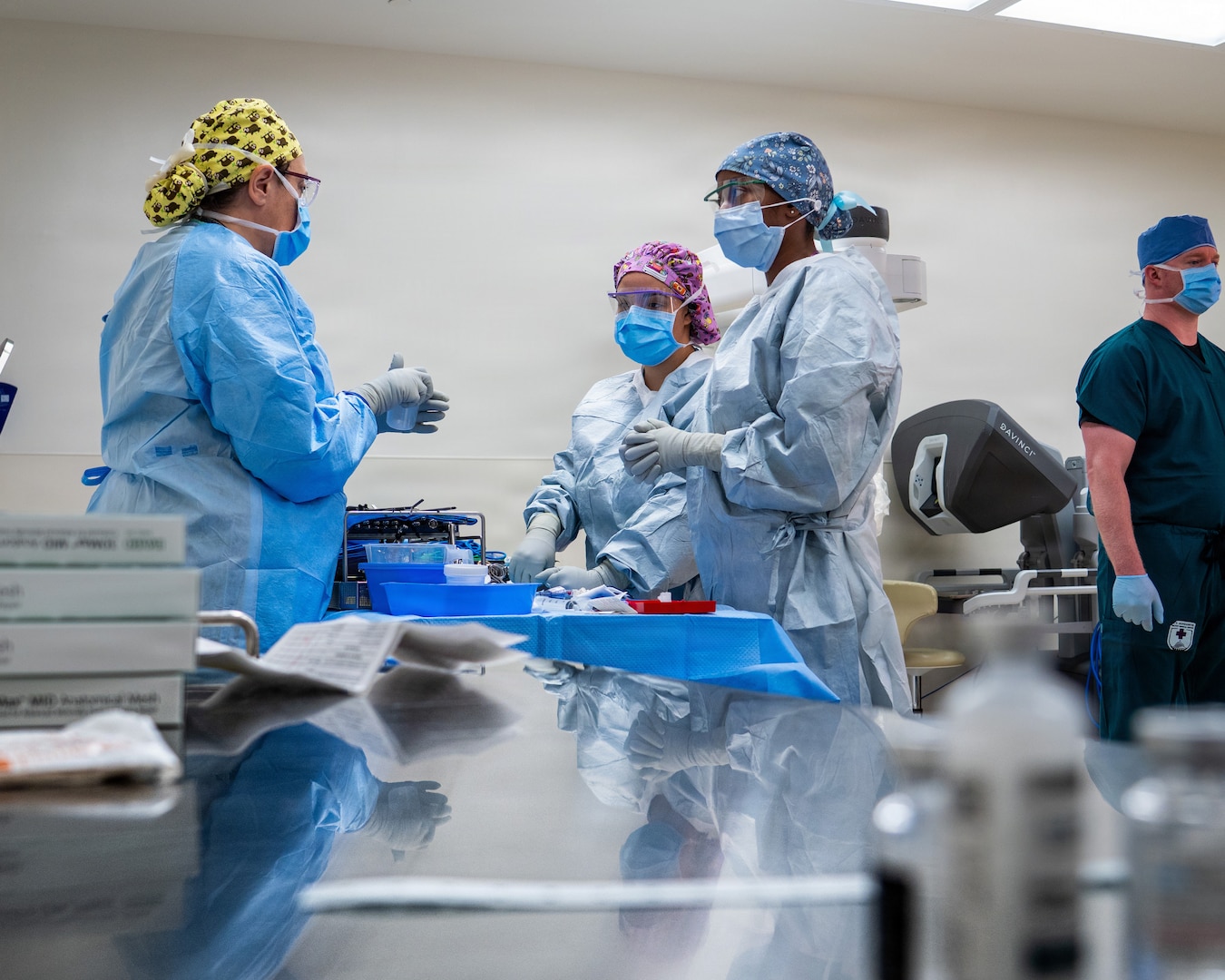 Pfc. Mahogany Mutcherson, an Operating Room Specialist (68D) in Phase II Advanced Individual Training, gains hands-on clinical experience alongside surgical teams at the Alexander T. Augusta Military Medical Center (ATAMMC), May 19, 2026. After overcoming significant injuries and months of rehabilitation, the Springfield, Mass., native is honing her skills in the operating room with the ultimate goal of becoming a Labor & Delivery nurse.