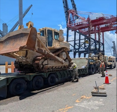 Active-duty logistics units with presence at Fort Buchanan enable strategic military equipment movement anytime, anywhere
