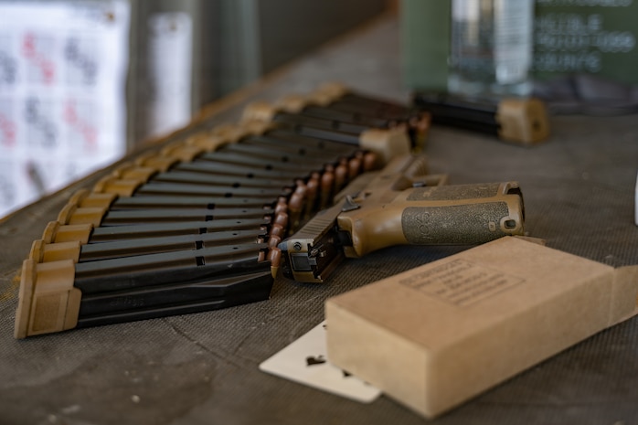 loaded magazine on a table