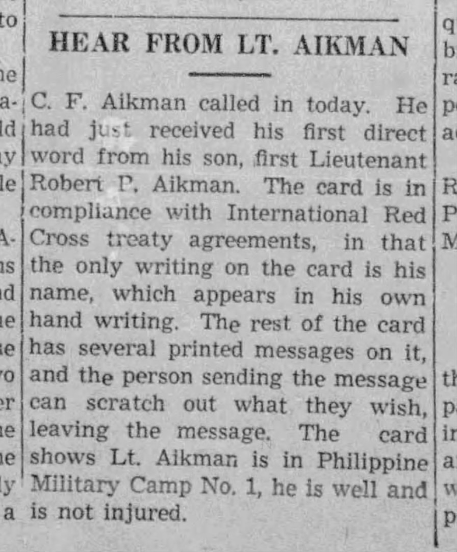 U.S. Army 1st Lt. Robert P. Aikman