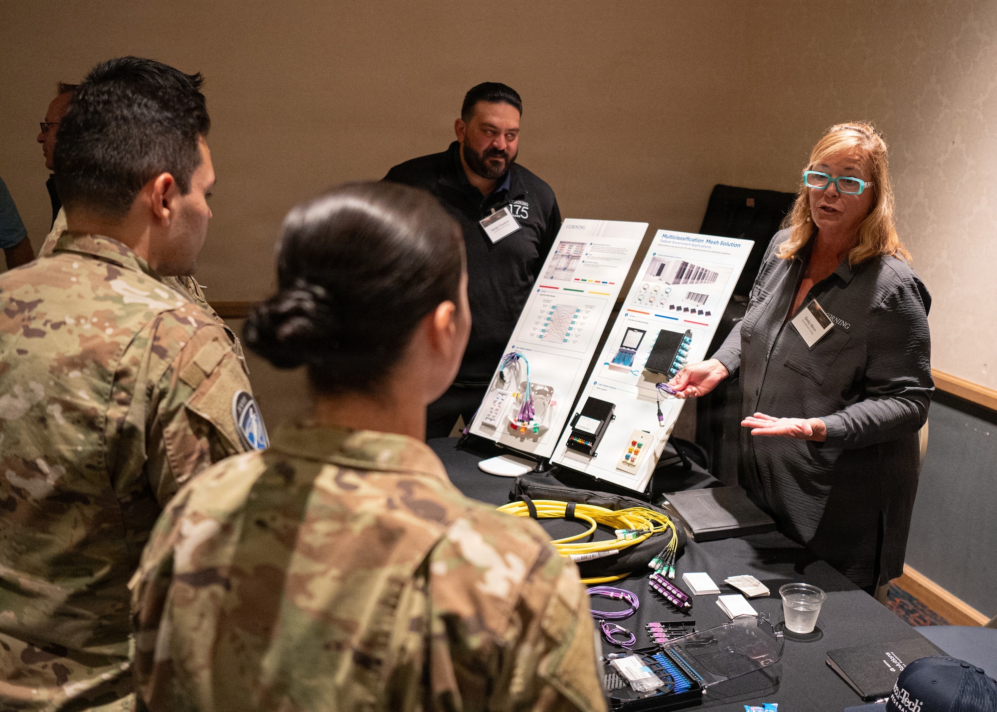 Team Vandenberg Guardians, Airmen, and government civilians and contractors attend the Space Systems Command Cyber Expo 2026 hosted at the Pacific Coast Center at Vandenberg Space Force Base, Calif., May 14, 2026. Guardians, Airmen, and government civilians had the opportunity to visit with commercial industry leaders in areas such as cybersecurity, network operations, acquisitions and technical evaluation, strategic planning methodologies, and more. (U.S. Space Force photo by Tech. Sgt. Draeke Layman)