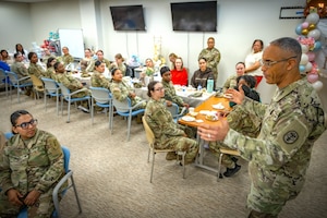 A Ready Force is a Supported Force

On April 27 IACH hosted an event for the Active Duty Soldiers currently enrolled in the installation’s Pregnancy Postpartum Physical Training (P3T) program. While it looked like a traditional baby shower, this gathering was a critical touchpoint for Soldier health and unit lethality.

The P3T program is a comprehensive approach to ensuring Soldiers can safely maintain their fitness during pregnancy and successfully transition back to the force afterward. By bringing these Soldiers together, IACH medical professionals and installation leaders are actively executing the Army's Holistic Health and Fitness (H2F) doctrine. 

We are incredibly proud of these Soldiers who are preparing for their toughest challenge yet, while remaining committed to the defense of our nation.