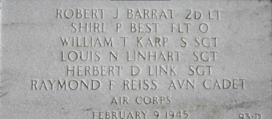 U.S. Army Air Forces 2nd Lt. Robert J. Barrat