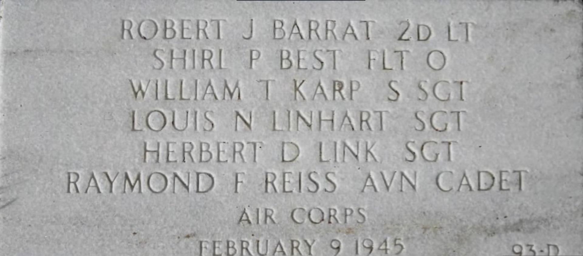 U.S. Army Air Forces 2nd Lt. Robert J. Barrat