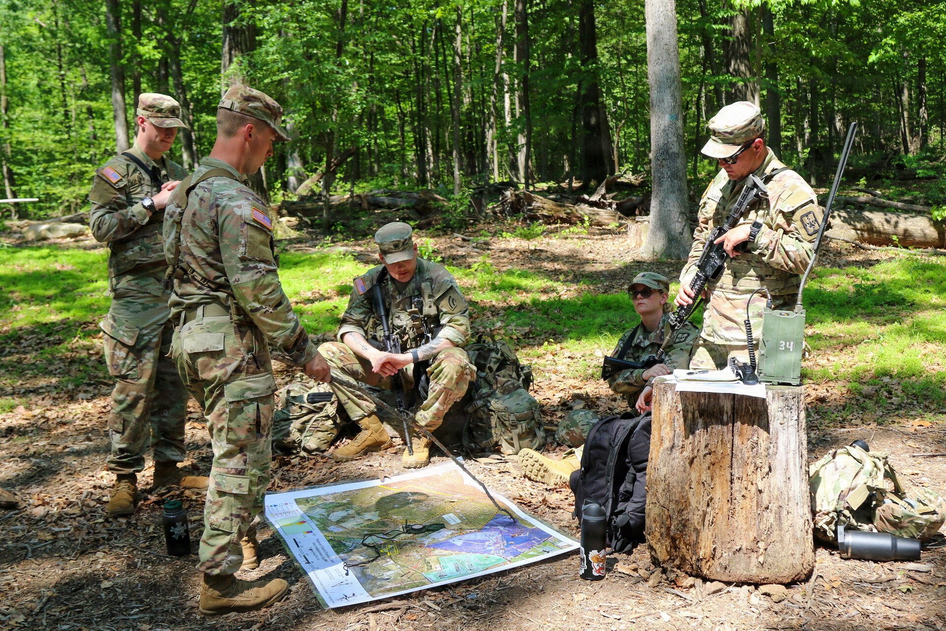 U.S. Army Soldiers attending Basic Leader Course conducted by the 166th Regiment - Regional Training Institute participate in field training during validation of the Army’s new 29-day Basic Leader Course program at Fort Indiantown Gap, Pennsylvania, May 19-20, 2026. The updated course increases tactical field training and leadership evaluations designed to prepare junior noncommissioned officers for team and squad-level leadership roles. (U.S. Army National Guard photo by Sgt. 1st Class Shane Smith)