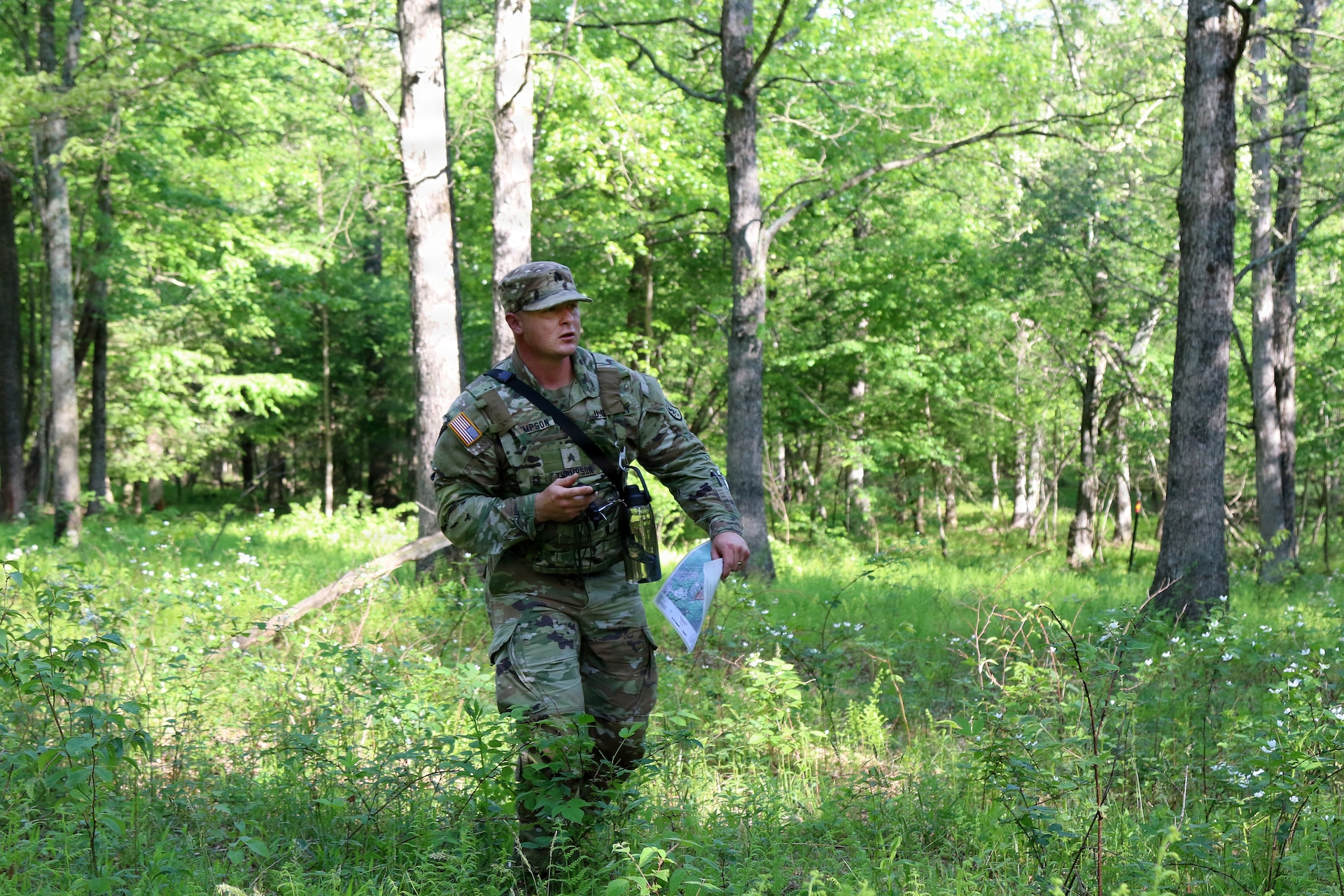 U.S. Army Soldiers attending Basic Leader Course conducted by the 166th Regiment - Regional Training Institute participate in field training during validation of the Army’s new 29-day Basic Leader Course program at Fort Indiantown Gap, Pennsylvania, May 19-20, 2026. The updated course increases tactical field training and leadership evaluations designed to prepare junior noncommissioned officers for team and squad-level leadership roles. (U.S. Army National Guard photo by Sgt. 1st Class Shane Smith)