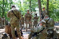 U.S. Army Soldiers attending Basic Leader Course conducted by the 166th Regiment - Regional Training Institute participate in field training during validation of the Army’s new 29-day Basic Leader Course program at Fort Indiantown Gap, Pennsylvania, May 19-20, 2026. The updated course increases tactical field training and leadership evaluations designed to prepare junior noncommissioned officers for team and squad-level leadership roles. (U.S. Army National Guard photo by Sgt. 1st Class Shane Smith)